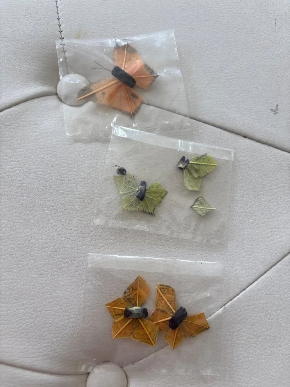 Vintage Butterfly Lot 14 Assorted Decorative Feather Butterflies Moths Monarch